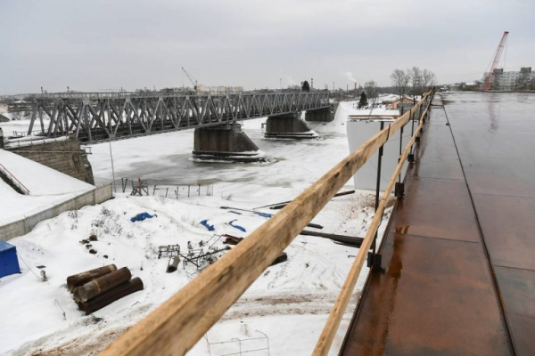 Министр транспорта РФ высоко оценил ход строительства Западного моста в Твери Министр транспорта РФ высоко оценил ход строительства Западного моста в Твери