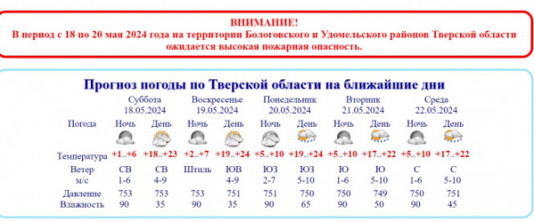 В Тверскую область пришла по-летнему теплая погода