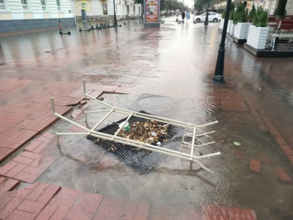 Опубликованы фото и видео затопленных после дождя улиц Твери Опубликованы фото и видео затопленных после дождя улиц Твери