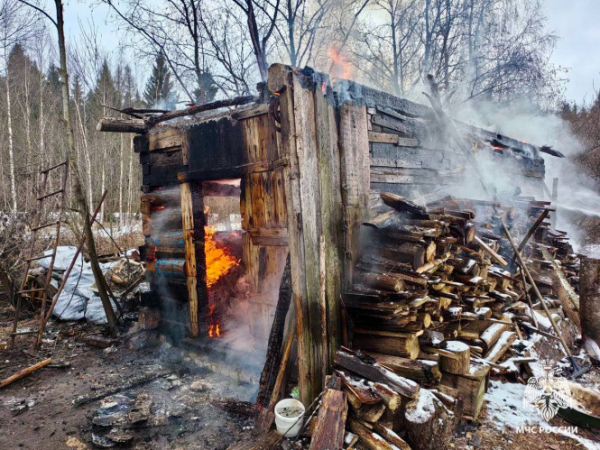 В Калининском округе Тверской области сгорела баня В Калининском округе Тверской области сгорела баня