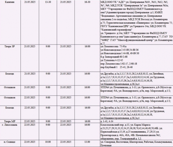 С 19 мая жители Тверской области надолго останутся без света С 19 мая жители Тверской области надолго останутся без света