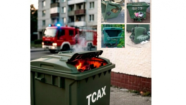 В Твери вандалы нападают на мусорные контейнеры В Твери вандалы нападают на мусорные контейнеры